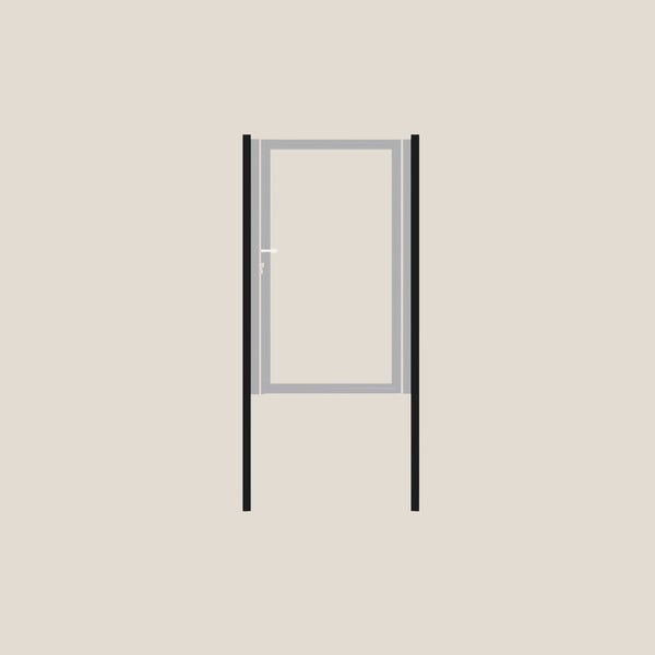 Set Poortpalen | 2 stuks | 8 x 8 cm: Staal